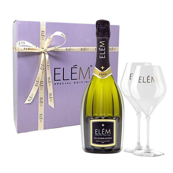 Valdobbiadene Prosecco Superiore DOCG Brut - Special Pack con due bicchieri