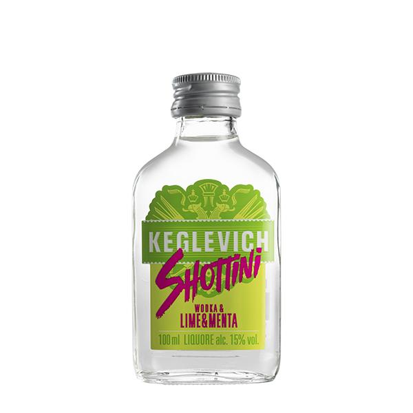Keglevich Shottini - Likör auf Wodka-Basis mit Limette und Minze (10 cl)