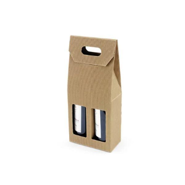 Weinkeller aus Karton für zwei Flaschen Wein