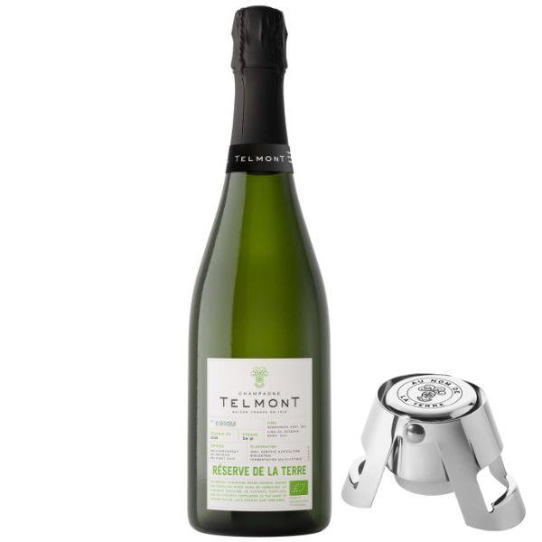 Champagner Telmont Réserve de la Terre Brut Bio mit kostenlosem Stopfen