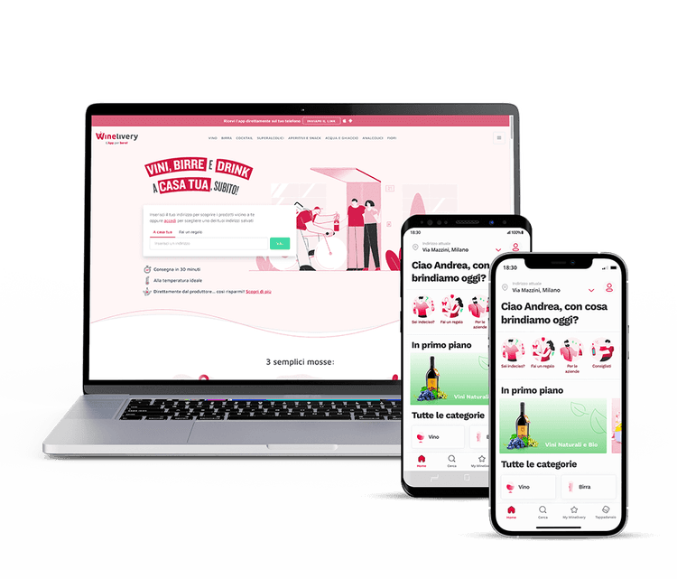 Winelivery die Website und die App...